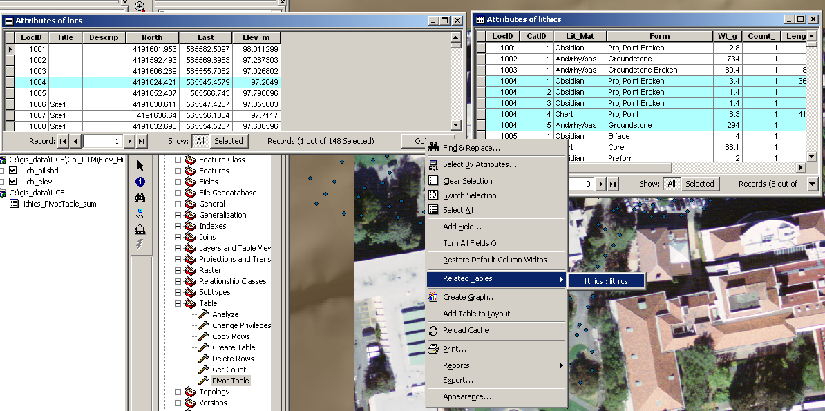 Related Tables in Arcmap graphic